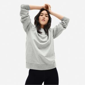 NWOT EVERLANE French Terry Crew Sweatshirt XXS 2XS 00 Heathered Gray